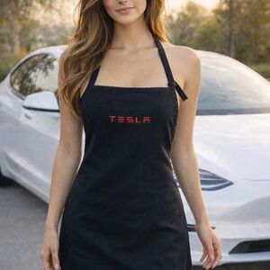 Tesla Black Cooking Apron